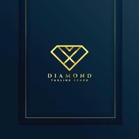 luxury diamond logo template design for business identity vector