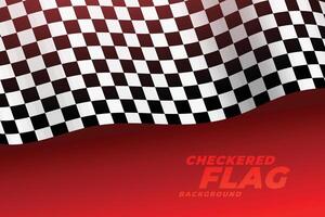 3d realistic racing flag checkered background vector
