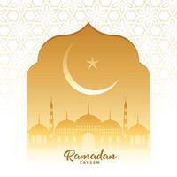 traditional wishes card of ramadan kareem festival season vector