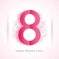 happy womens day decorative greeting wishes background vector