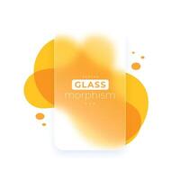 blurry glass morphism background with frosted glass and reflection effect vector