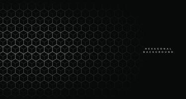 oscuro negro célula estructura hexagonal antecedentes diseño vector