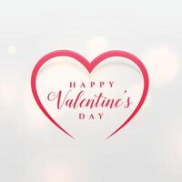 simple line heart shape design for valentine's day vector