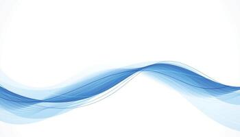 elegant blue smooth wave background design vector