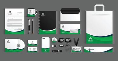 negocio papelería profesional diseño grande conjunto vector