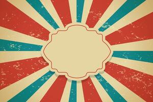 vintage sunburst classic background design vector