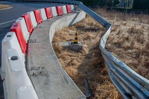 Guard rail destroyed photo