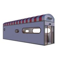 3d Illustration rendering old shipping container is converted into a shop or mini market photo