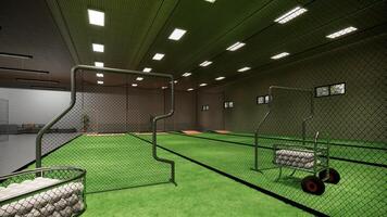 Indoor Baseball and Softball Batting Cages rendering illustration photo