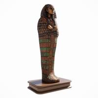 3d representación egipcio momia ataúd aislado blanco antecedentes foto