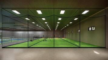 Indoor Baseball and Softball Batting Cages rendering illustration photo