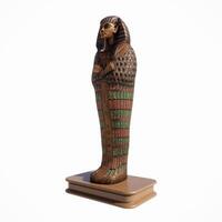 3d representación egipcio momia ataúd aislado blanco antecedentes foto