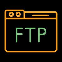 icono de vector ftp