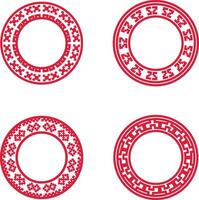 Chinese Traditional Circle Frame Icon. Isolated On White Background. vector