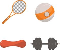 Sports Equipment Icon Set. vector