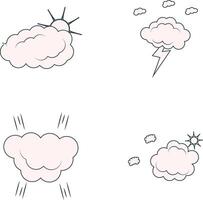 Comics Explosion Clouds. Cartoo Design Style. Vector Illustration