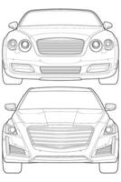 Set of car isolated illustration, vector line art, transport vector bundle, sports car, modern car, car concept, line vector.