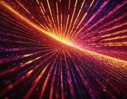 AI generated Abstract 3D Concrete Cube Background with Neon Lights. generative ai photo