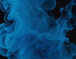 AI generated Red, green and blue smoke with black background. smoke mixing in dark room. generative ai photo