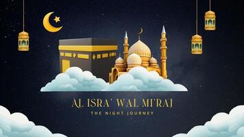 isra miraj night for twitter post template