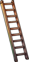 AI generated ladder design illustration isolated on transparent  background png