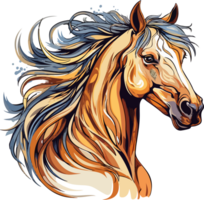 AI generated horse design illustration isolated on transparent background png