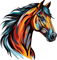 ai generado caballo diseño ilustración aislado en transparente antecedentes png