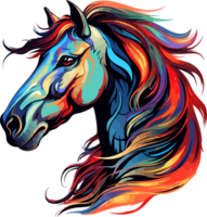 AI generated horse design illustration isolated on transparent background png