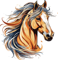 ai generado caballo diseño ilustración aislado en transparente antecedentes png