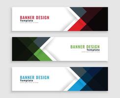 geometric web business banners template design vector