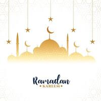 Ramadán kareem Arábica festival saludo antecedentes vector