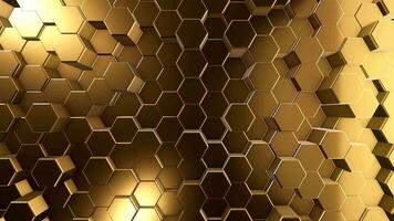 animerad hexagonal 3d video