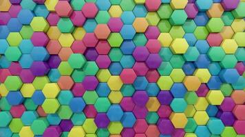 animated Hexagonal 3d video