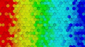 animated Hexagonal 3d video