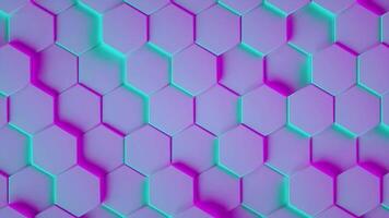 animated Hexagonal 3d video