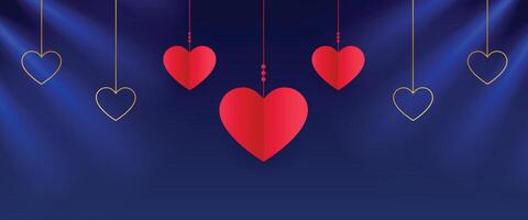 add some magic to your valentines day posts with hanging hearts vector