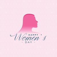 paper cut style international women's day background with female face vector
