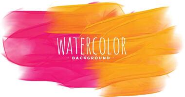 pink and yellow watercolor texture background vector