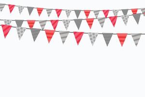 triangle bunting decorative background in hanging style vector