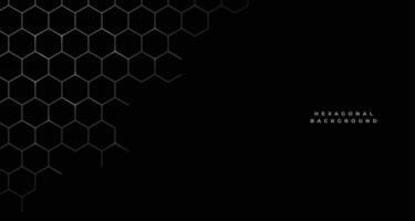 black hexagonal grid line pattern background for sport game surface vector