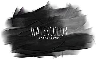 black watercolor grunge texture stain background vector