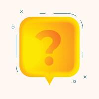 question mark sign on chat bubble for speech and discussion vector