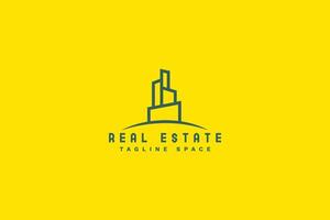 real estate logo with township building design vector