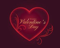 valentine's day greeting background with love heart vector