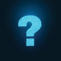 particle style question mark background design for query vector