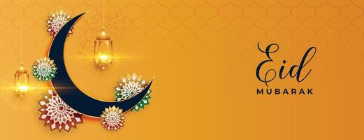 eid festival decorative banner design vector