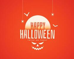 happy halloween scary orange background vector