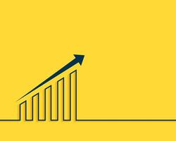 negocio éxito crecimiento gráfico con hacia arriba dirección flecha vector