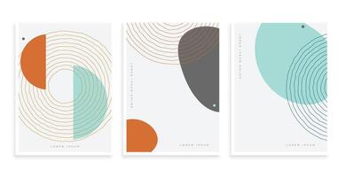 abstract geometric lines for scandinavian pattern in set vector