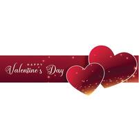 valentines day celebration hearts background vector